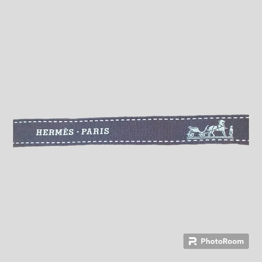 Authentic HERMES 2 Brown Ribbons 74